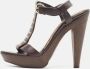 Burberry Vintage Pre-owned Leather sandals Brown Dames - Thumbnail 2