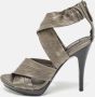 Burberry Vintage Pre-owned Leather sandals Gray Dames - Thumbnail 2