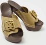 Burberry Vintage Pre-owned Leather sandals Green Dames - Thumbnail 3