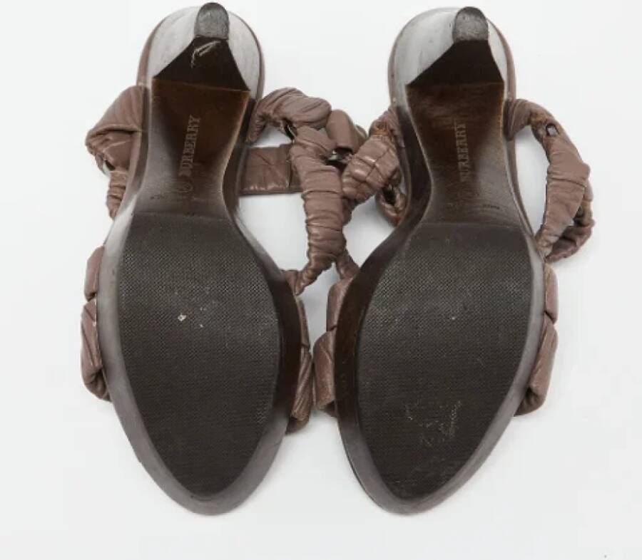 Burberry Vintage Pre-owned Leather sandals Purple Dames