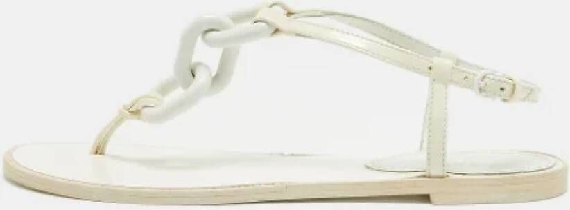 Burberry Vintage Pre-owned Leather sandals White Dames