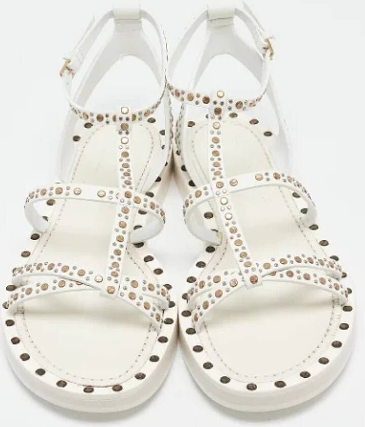 Burberry Vintage Pre-owned Leather sandals White Dames