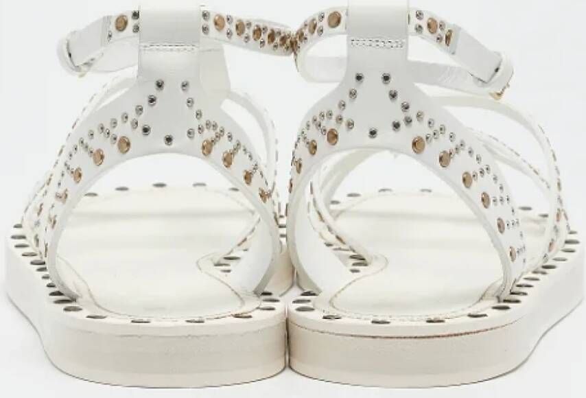 Burberry Vintage Pre-owned Leather sandals White Dames