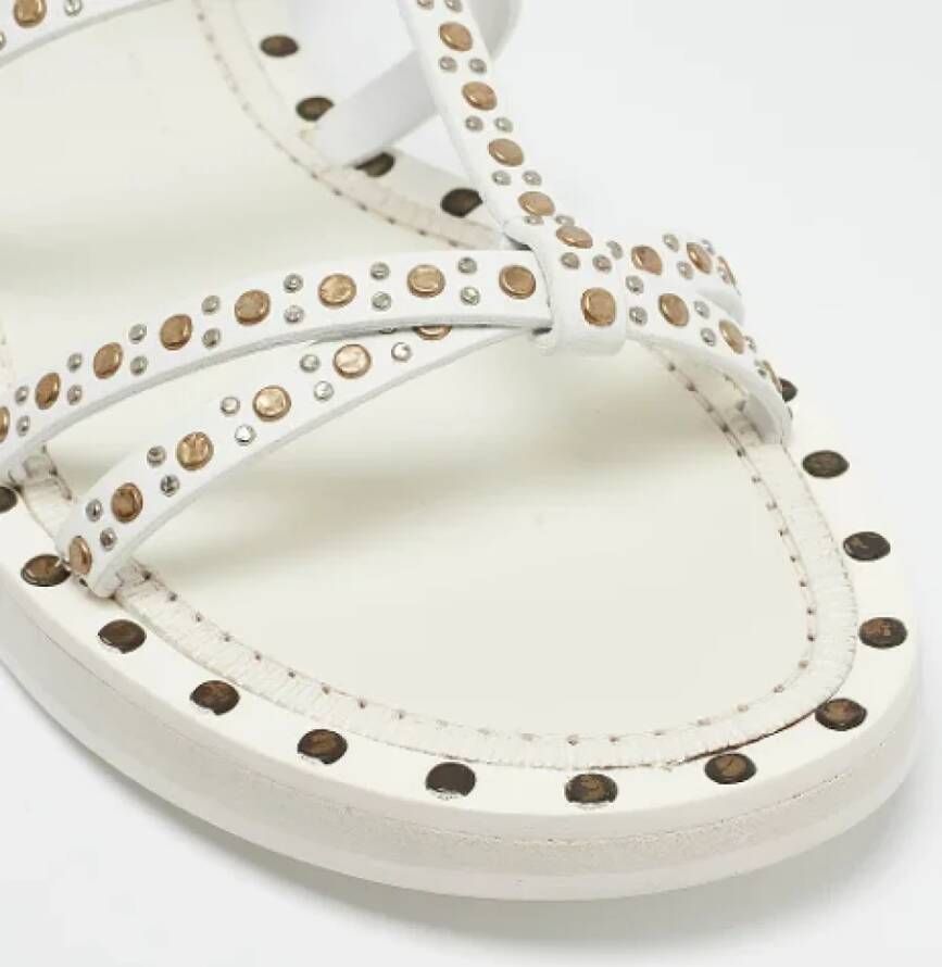 Burberry Vintage Pre-owned Leather sandals White Dames