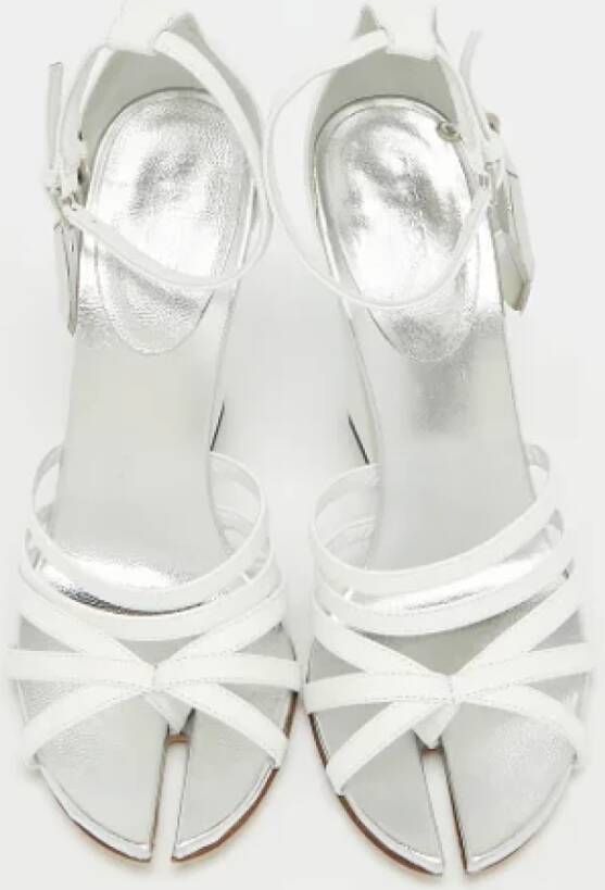 Burberry Vintage Pre-owned Leather sandals White Dames