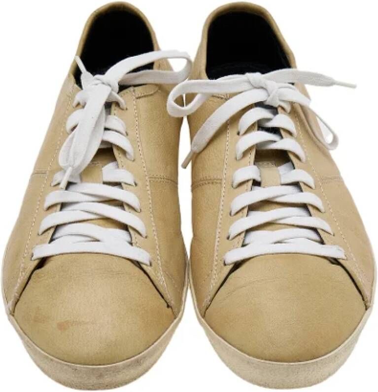 Burberry Vintage Pre-owned Leather sneakers Beige Dames