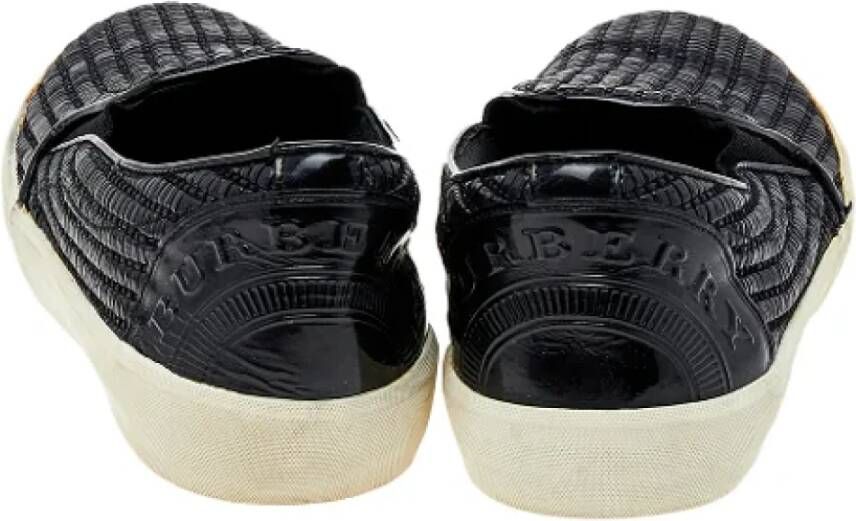 Burberry Vintage Pre-owned Leather sneakers Black Dames