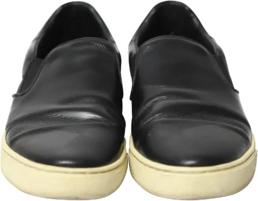 Burberry Vintage Pre-owned Leather sneakers Black Dames