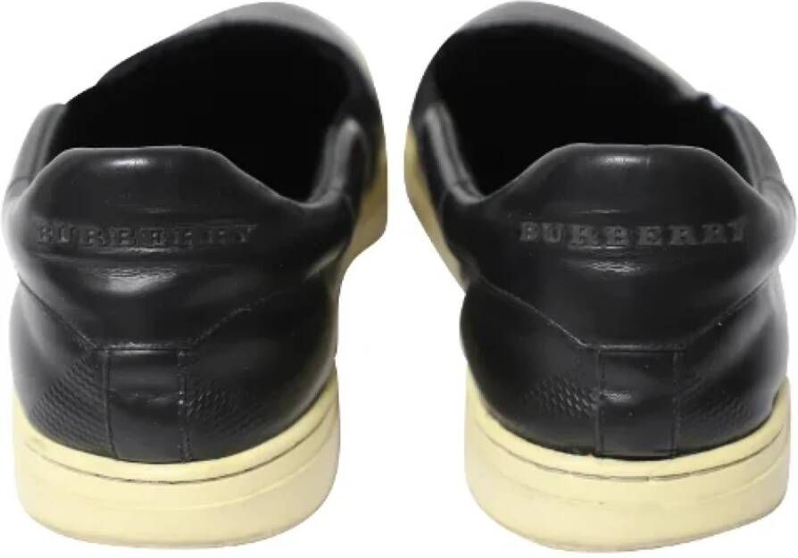 Burberry Vintage Pre-owned Leather sneakers Black Dames