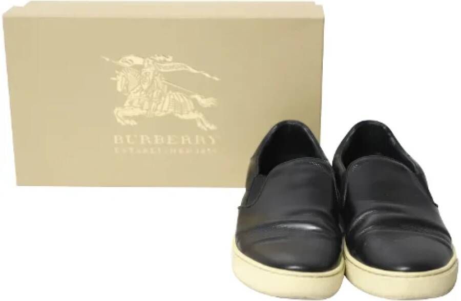 Burberry Vintage Pre-owned Leather sneakers Black Dames