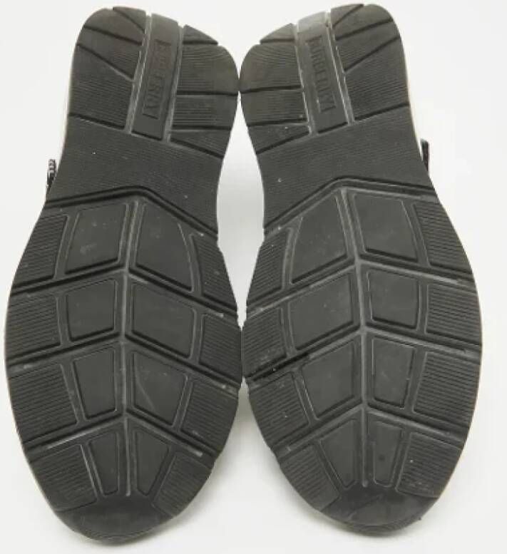Burberry Vintage Pre-owned Leather sneakers Black Heren