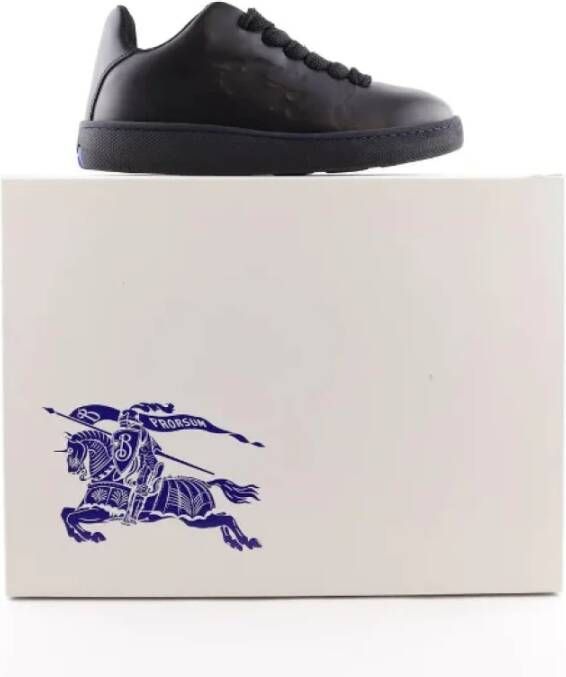 Burberry Vintage Pre-owned Leather sneakers Black Heren