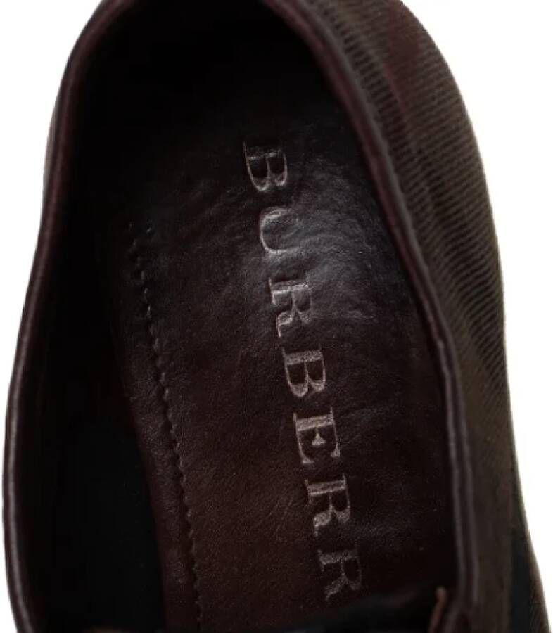 Burberry Vintage Pre-owned Leather sneakers Brown Dames