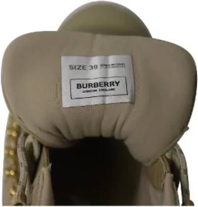 Burberry Vintage Pre-owned Leather sneakers Brown Dames