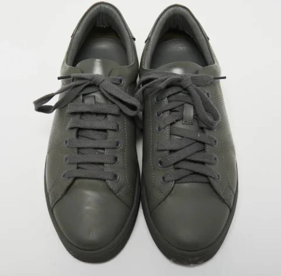 Burberry Vintage Pre-owned Leather sneakers Gray Dames