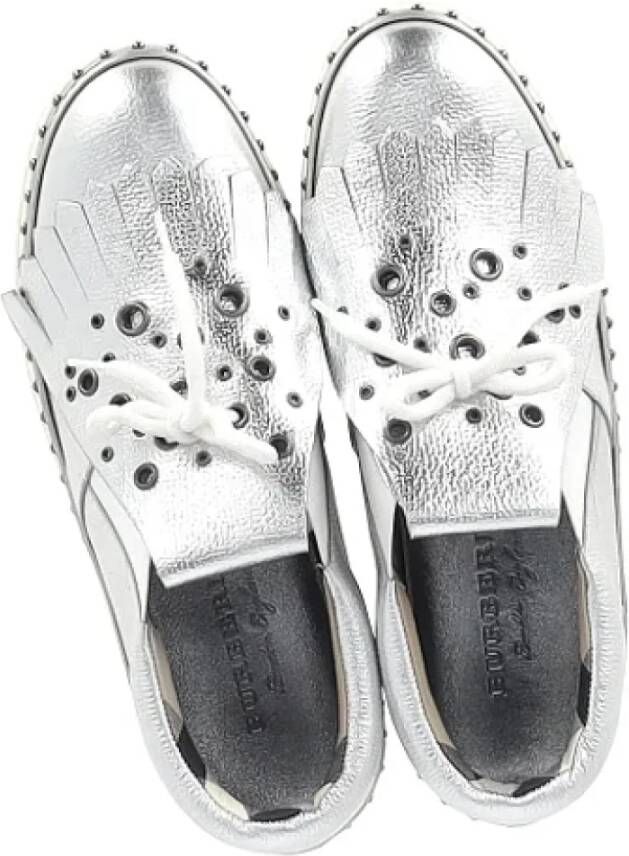 Burberry Vintage Pre-owned Leather sneakers Gray Dames