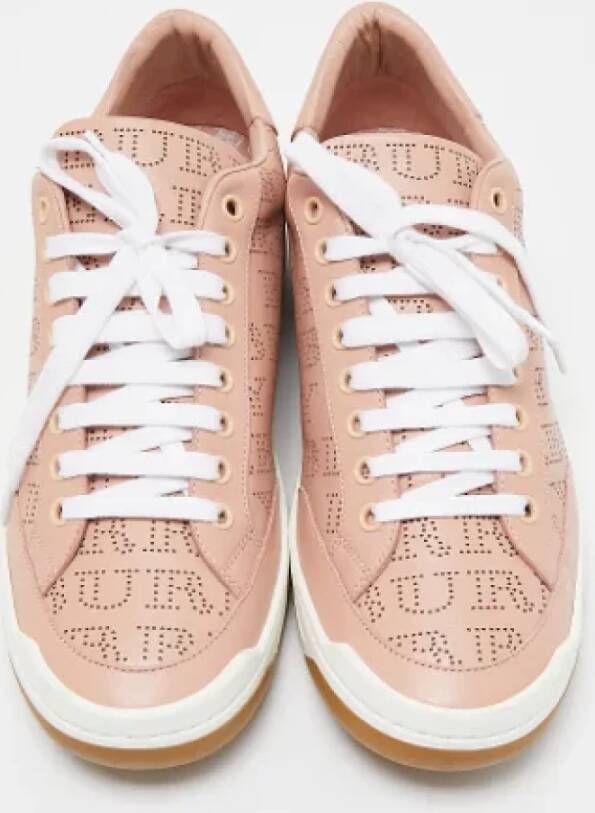 Burberry Vintage Pre-owned Leather sneakers Pink Dames