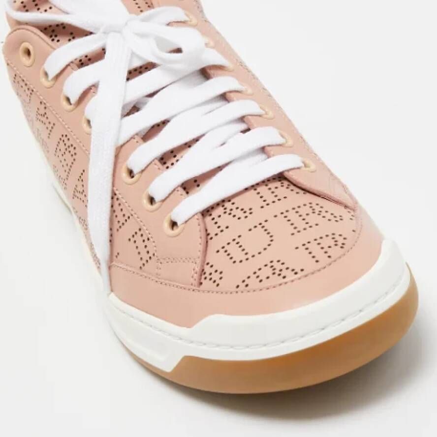 Burberry Vintage Pre-owned Leather sneakers Pink Dames