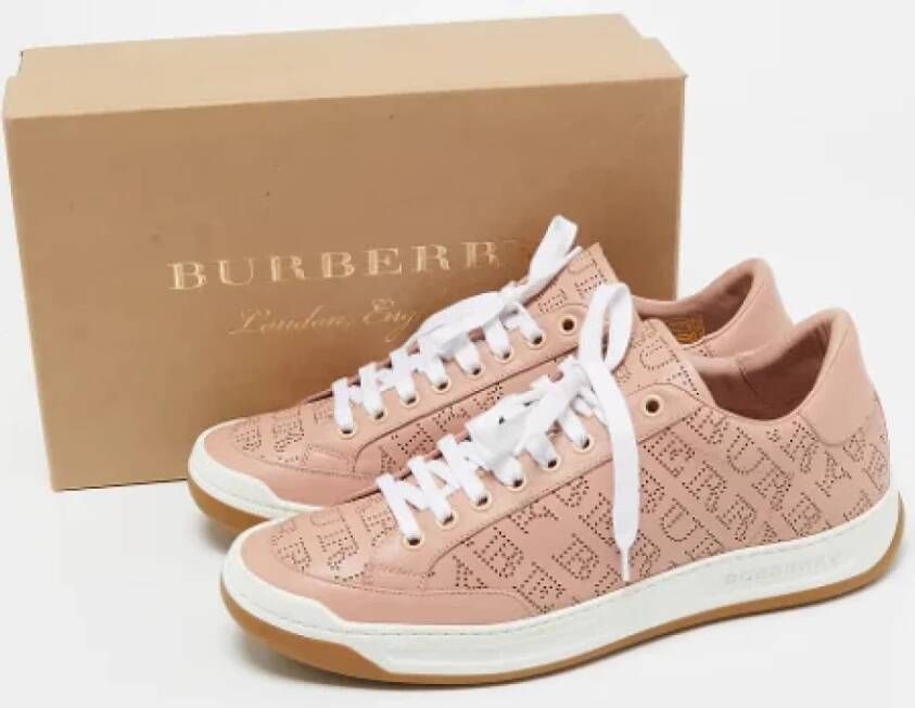 Burberry Vintage Pre-owned Leather sneakers Pink Dames