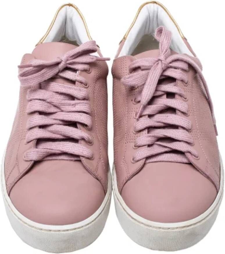 Burberry Vintage Pre-owned Leather sneakers Pink Dames