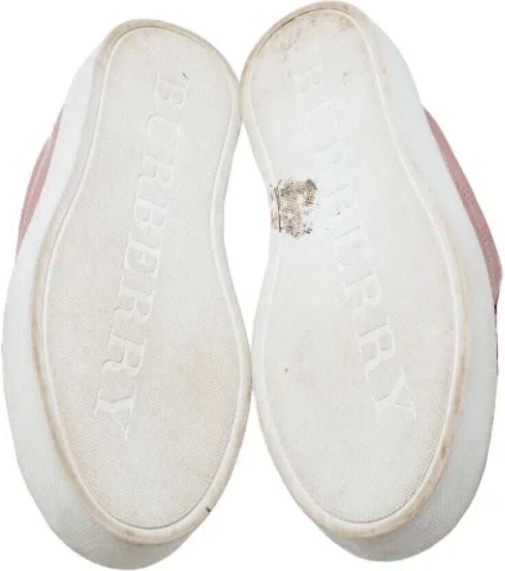 Burberry Vintage Pre-owned Leather sneakers Pink Dames