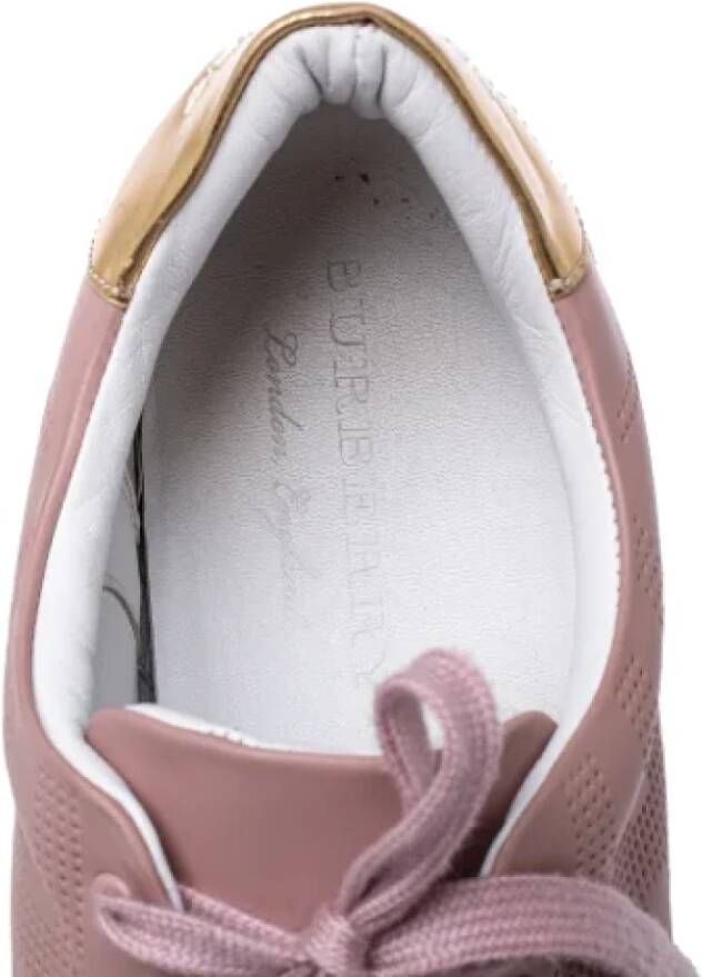 Burberry Vintage Pre-owned Leather sneakers Pink Dames