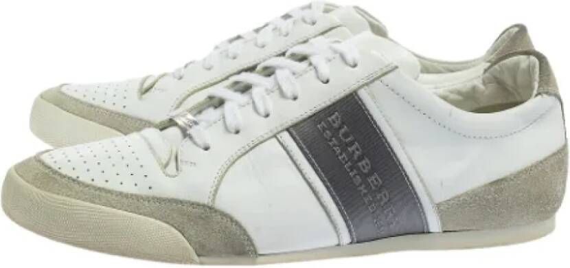 Burberry Vintage Pre-owned Leather sneakers White Dames