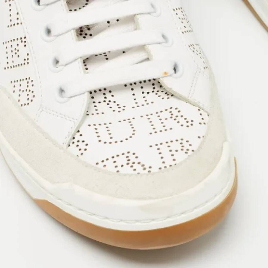 Burberry Vintage Pre-owned Leather sneakers White Heren