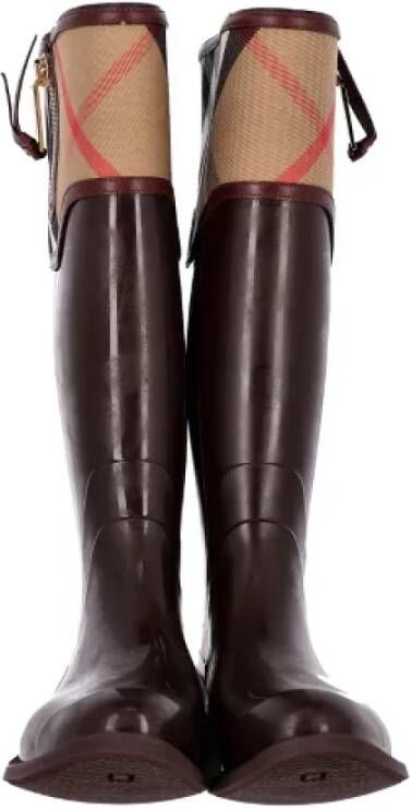 Burberry Vintage Pre-owned Rubber boots Brown Dames