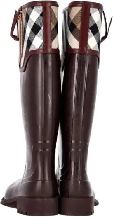 Burberry Vintage Pre-owned Rubber boots Brown Dames