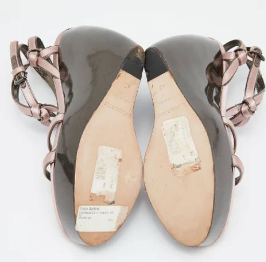 Burberry Vintage Pre-owned Satin sandals Pink Dames