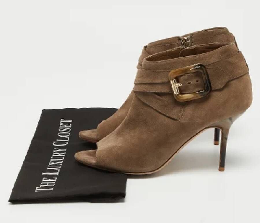 Burberry Vintage Pre-owned Suede boots Beige Dames