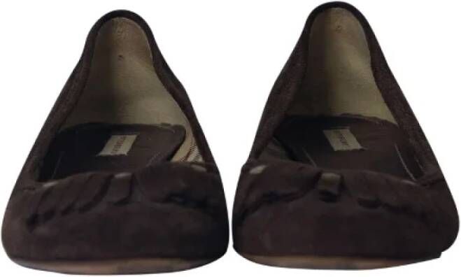 Burberry Vintage Pre-owned Suede flats Brown Dames