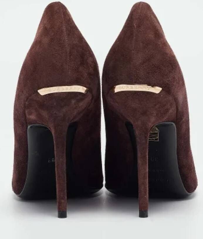 Burberry Vintage Pre-owned Suede heels Red Dames