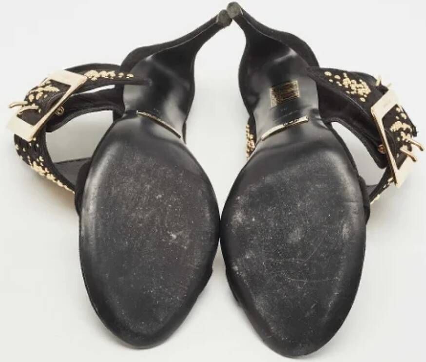 Burberry Vintage Pre-owned Suede sandals Black Dames