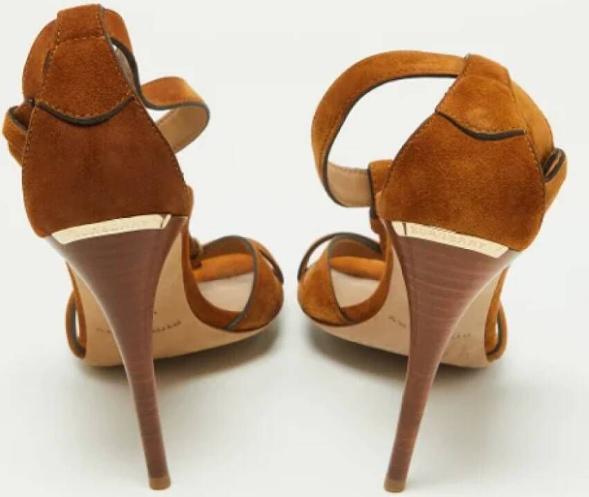 Burberry Vintage Pre-owned Suede sandals Brown Dames
