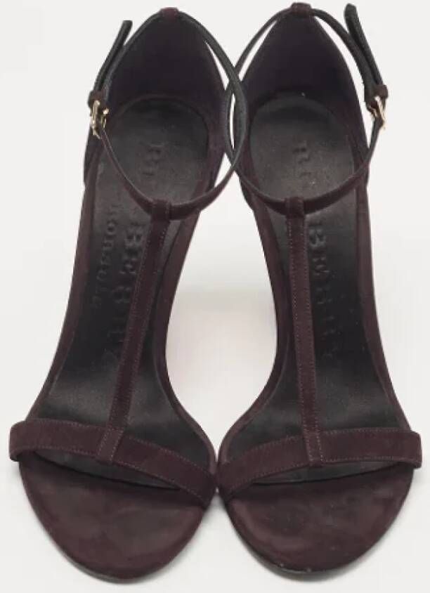 Burberry Vintage Pre-owned Suede sandals Purple Dames