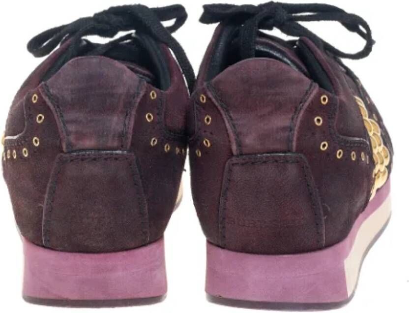 Burberry Vintage Pre-owned Suede sneakers Brown Dames