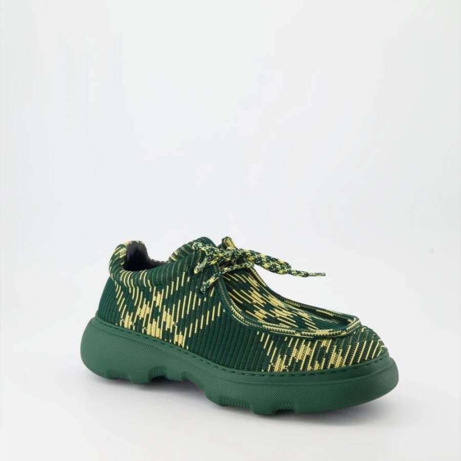 Burberry Vintage Ruit Veterschoenen Green Heren