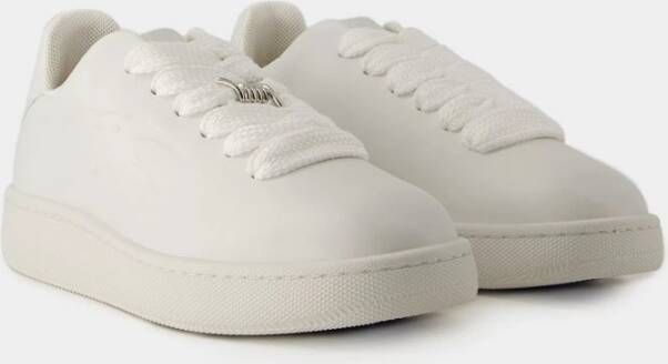 Burberry Witte Leren Box Sneakers White Dames