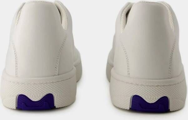 Burberry Witte Leren Box Sneakers White Dames
