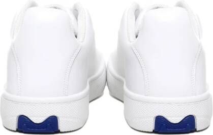 Burberry Witte Leren Sneakers met Prikkeldraad Details White Heren