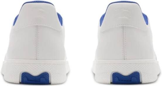 Burberry Witte Leren Sneakers Paneelontwerp White Heren