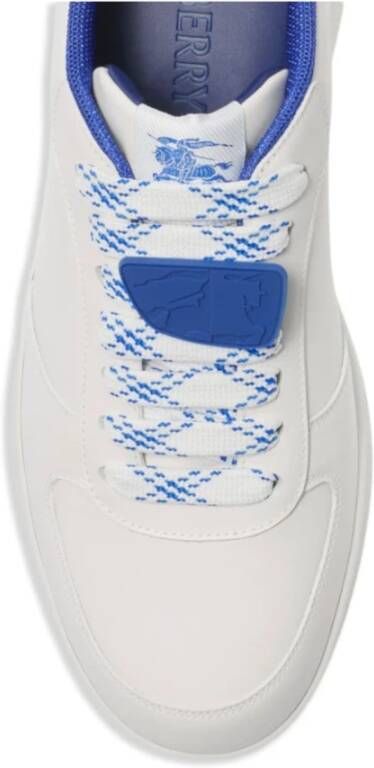 Burberry Witte Leren Sneakers Paneelontwerp White Heren