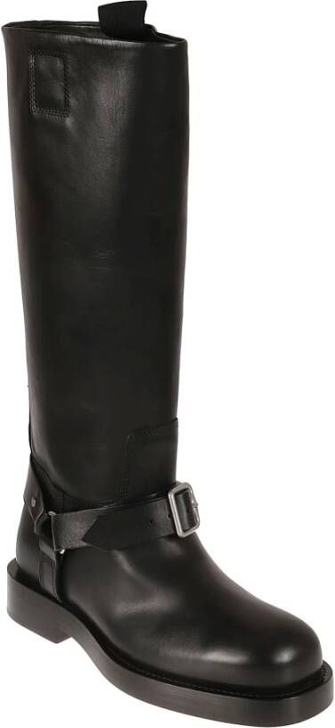 Burberry Zwarte Hoge Saddle Laarzen Black Heren