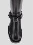 Burberry Zwarte leren gesp lage laarzen Black Heren - Thumbnail 4