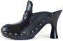 Burberry Zwarte leren hakken met studs en uitsparing - Thumbnail 2