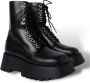 Burberry Zwarte Leren Veterschoenen Black Dames - Thumbnail 8