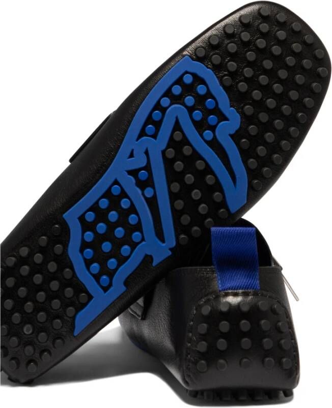 Burberry Zwarte Loafer Schoenen met Ritsdetail