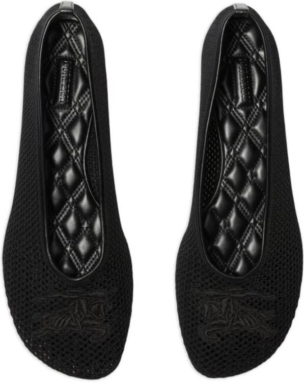 Burberry Zwarte Mesh Instap Schoenen Black Dames